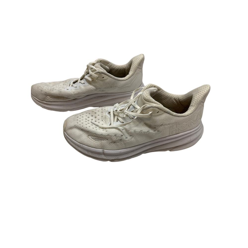 HOKA Clifton 9 Men’s Running Shoes Size 12 D White Cream 1127895